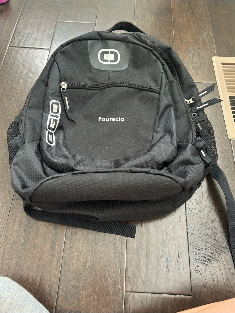 OGIO Black Laptop Backpack with Faurecia Logo